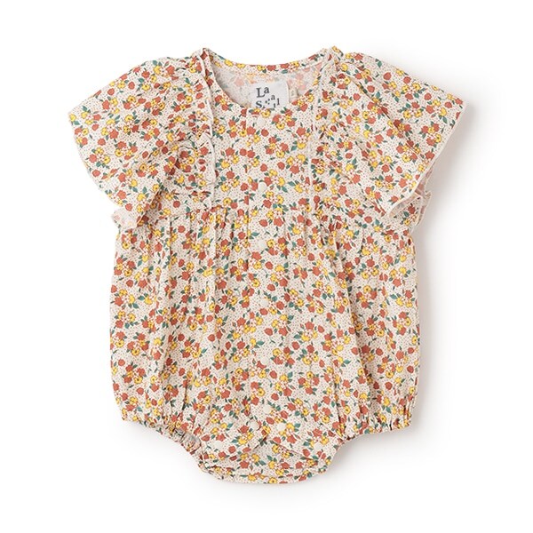 【LaStella】花柄フレアスリーブロンパス