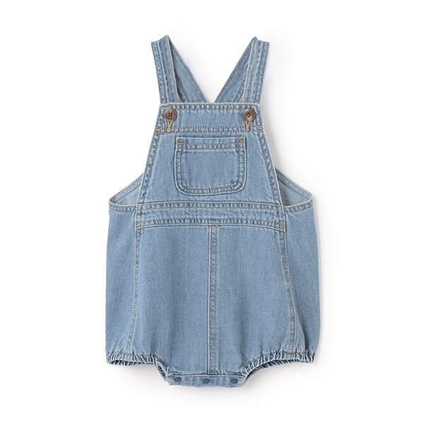 【LaStella】デニムショートサロペット