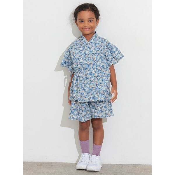 【オーシャン＆グラウンド】GIRL'Sフリルスリーブ甚平スーツ