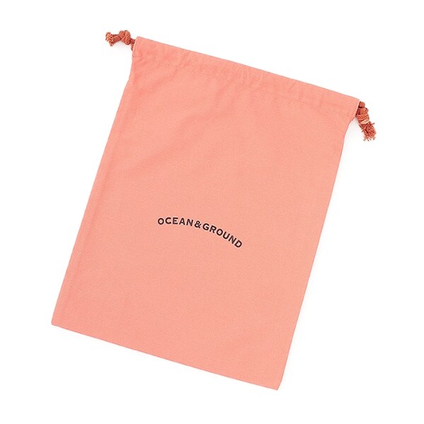 【オーシャン＆グラウンド】コットン巾着大　O&G