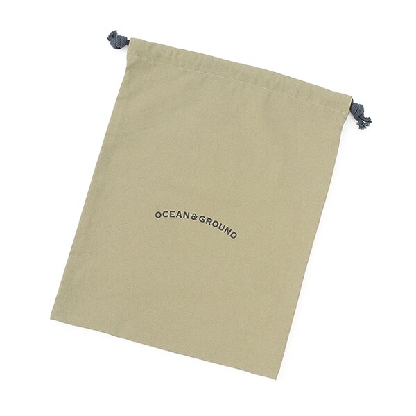 【オーシャン＆グラウンド】コットン巾着大　O&G