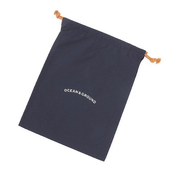 【オーシャン＆グラウンド】コットン巾着大　O&G