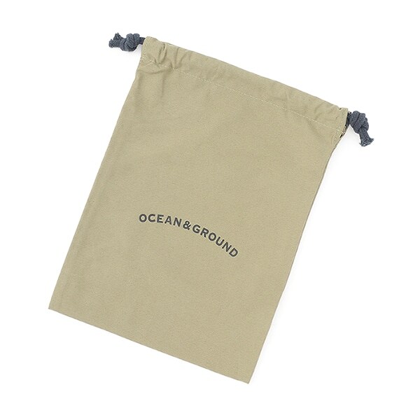 【オーシャン＆グラウンド】コットン巾着中　O&G