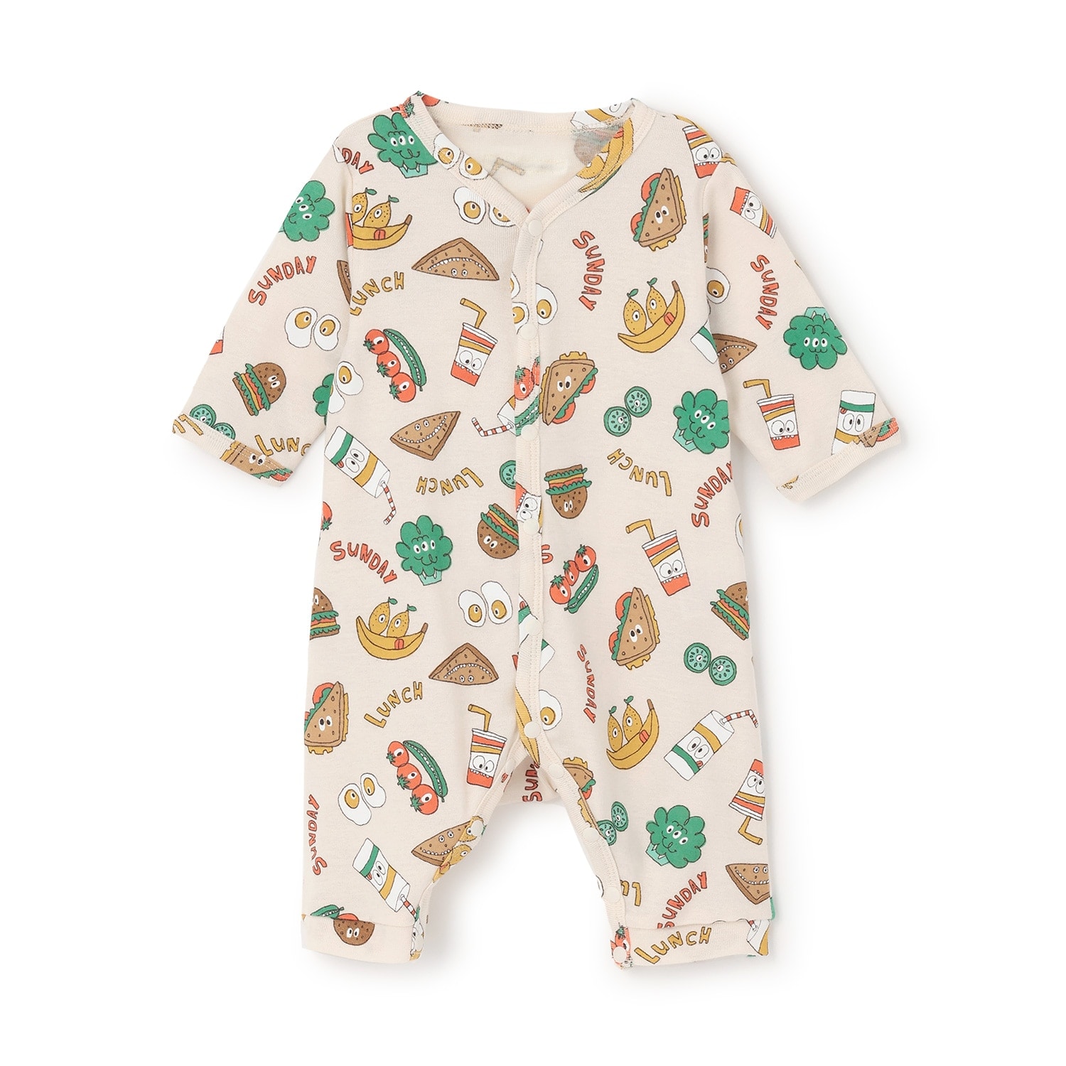 【オーシャン＆グラウンド】長袖ロンパス Food