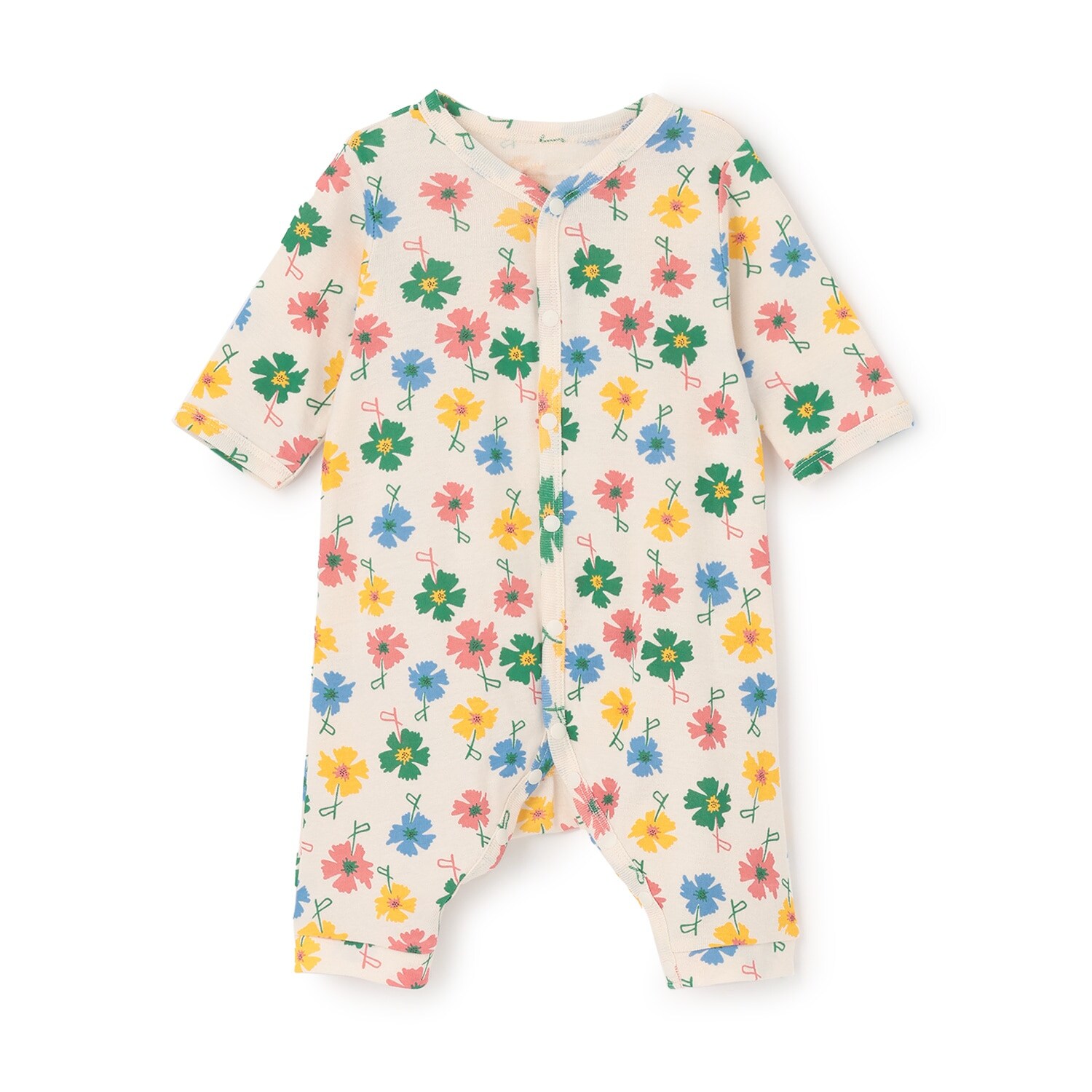 【オーシャン＆グラウンド】長袖ロンパス Painting Flower