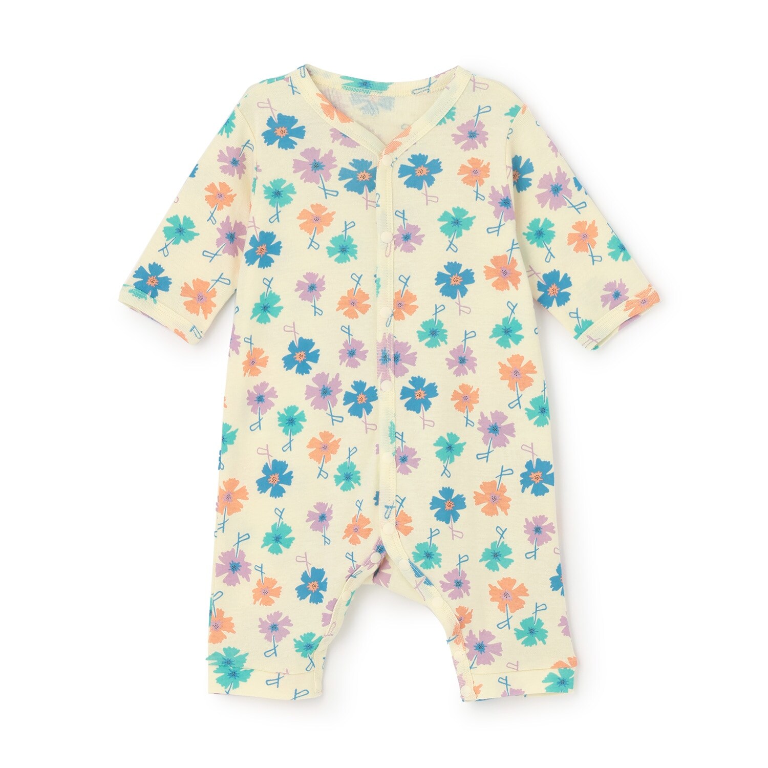 【オーシャン＆グラウンド】長袖ロンパス Painting Flower