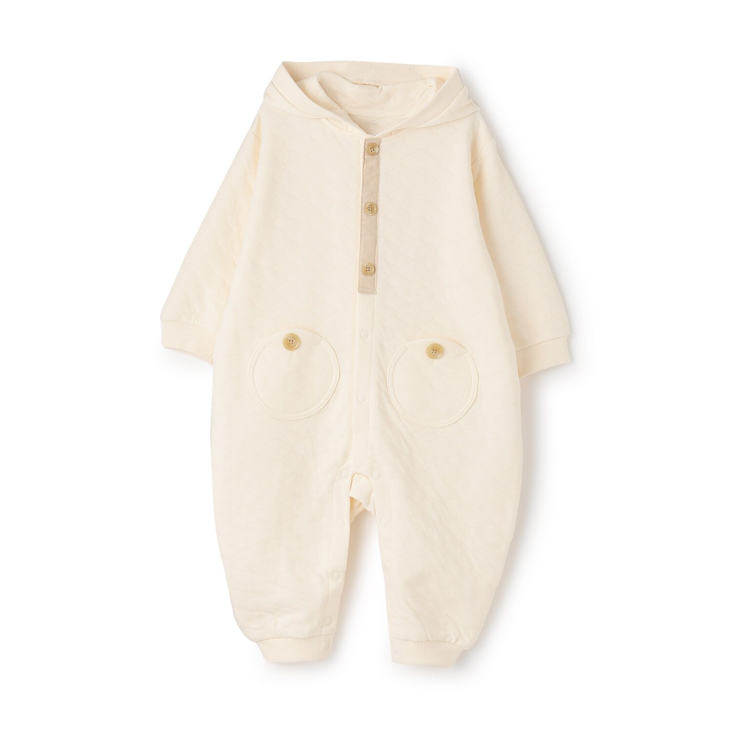 【LaStella】雲柄キルトコビトフードロンパス