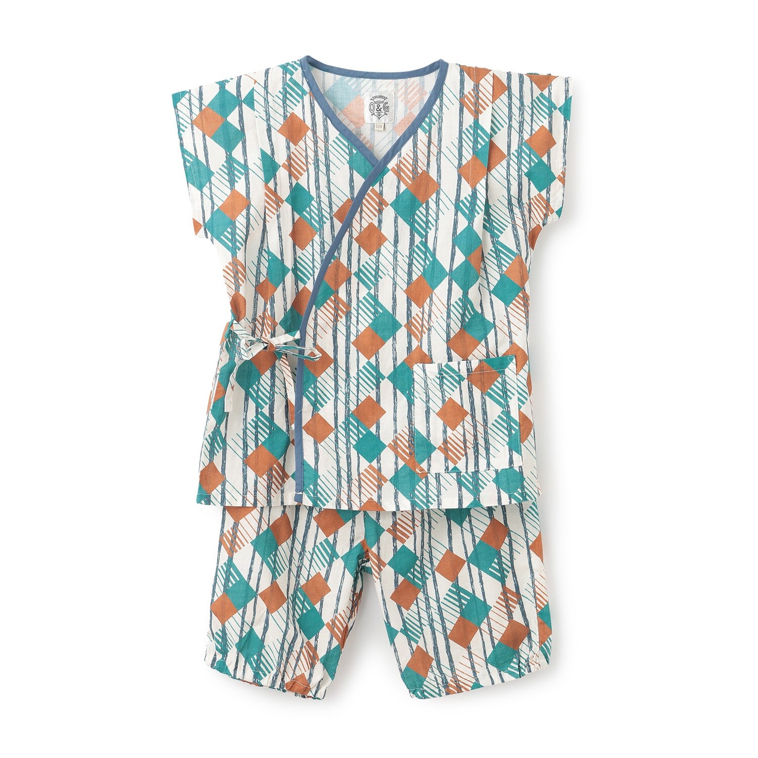 【オーシャンアンドグラウンド】パイピングワイド甚平スーツ