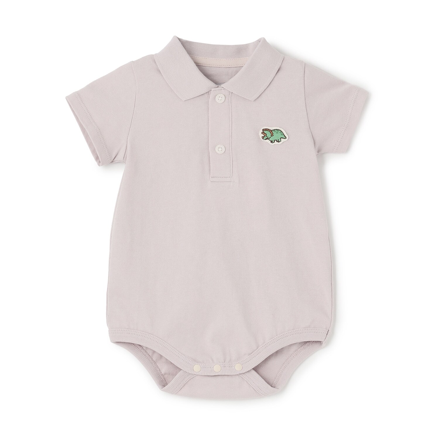 【LaStella】恐竜ワッペンポロボディシャツ