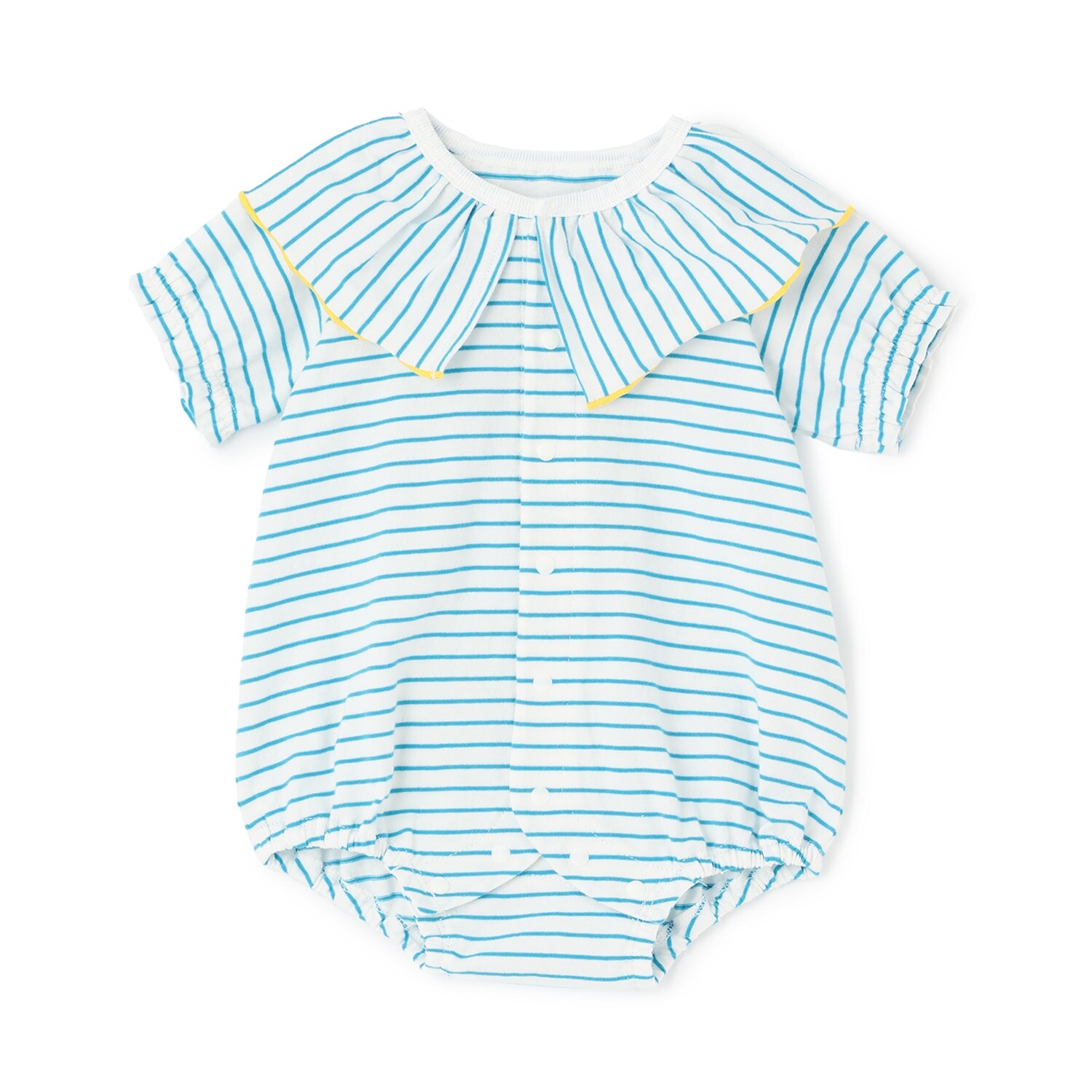 【LaStella】メロウカラーボーダーボディシャツ