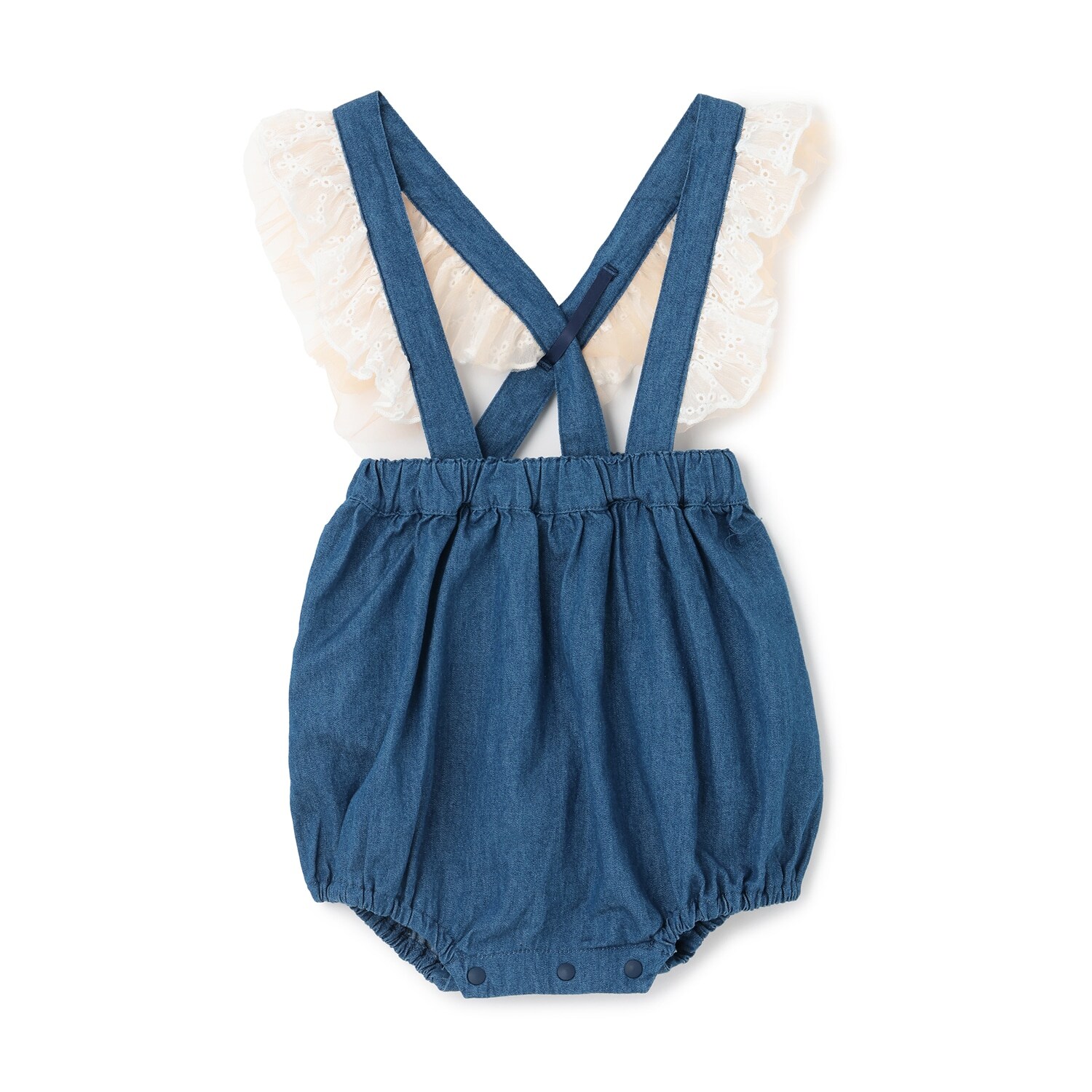 【LaStella】フリルショルダーサロペット