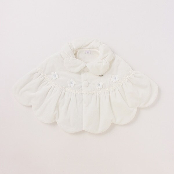 花モチーフ中綿ケープ