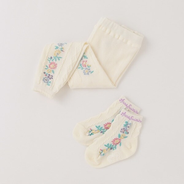 花柄レギンス&ソックスセット【日本製】