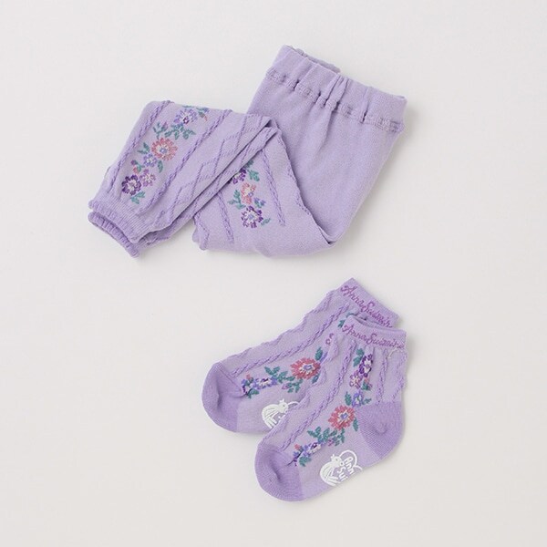 花柄レギンス&ソックスセット【日本製】