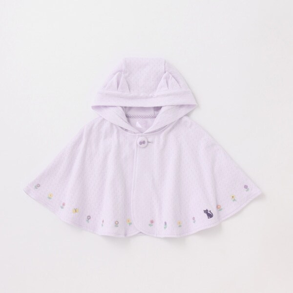 ネコ耳刺しゅうケープ【日本製】