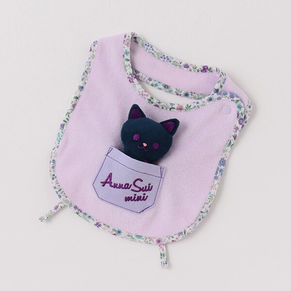 ネコガラガラつきスタイ【日本製】