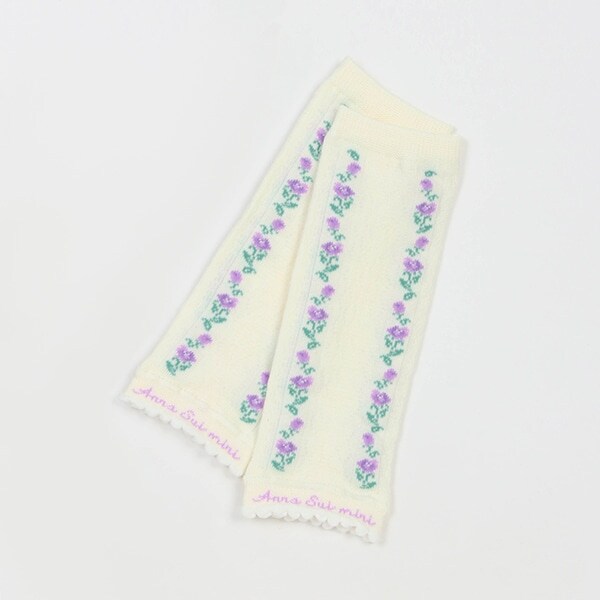 花レース柄ベビーレッグウォーマー【日本製】