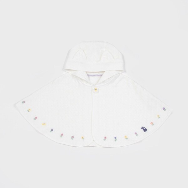 ネコ耳刺しゅうケープ【日本製】