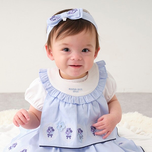 お花刺しゅうスタイ