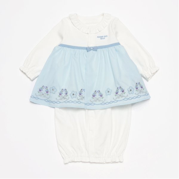 お花刺繍2wayオール