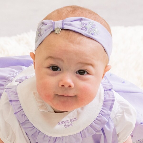 お花刺繍ヘアバンド