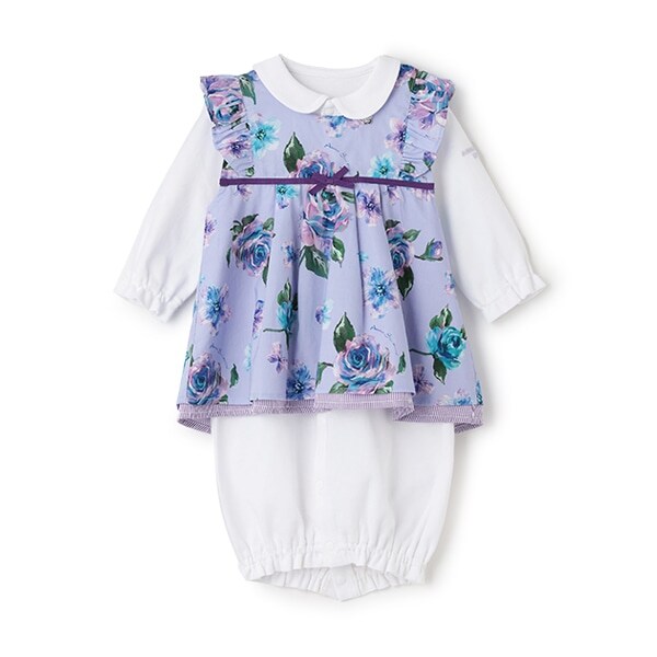 Rose Sketch柄チュニック＋2WAYオール