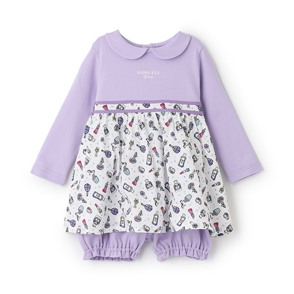 総柄ワンピース＋カバーパンツ