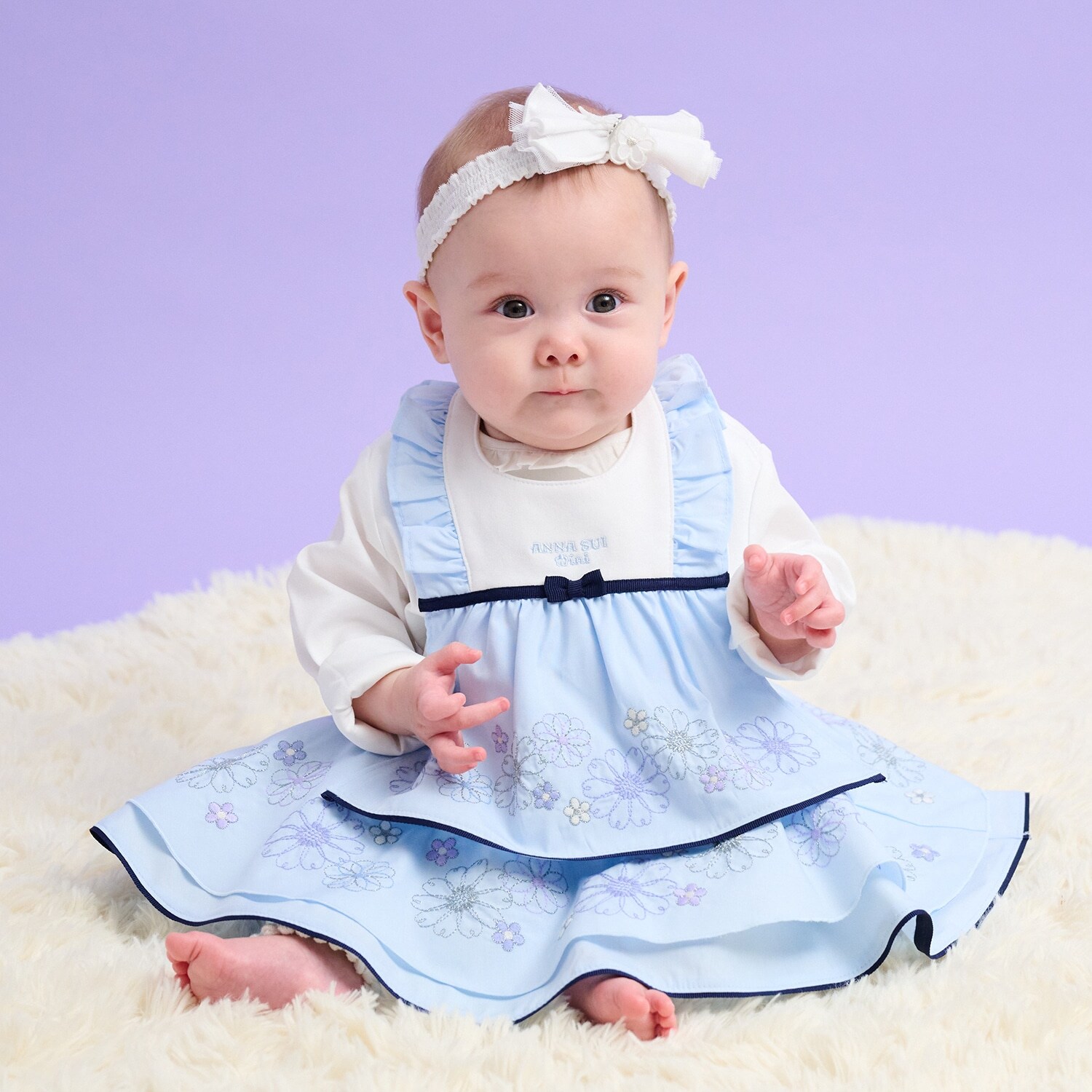 お花刺しゅうスカートカバーパンツ