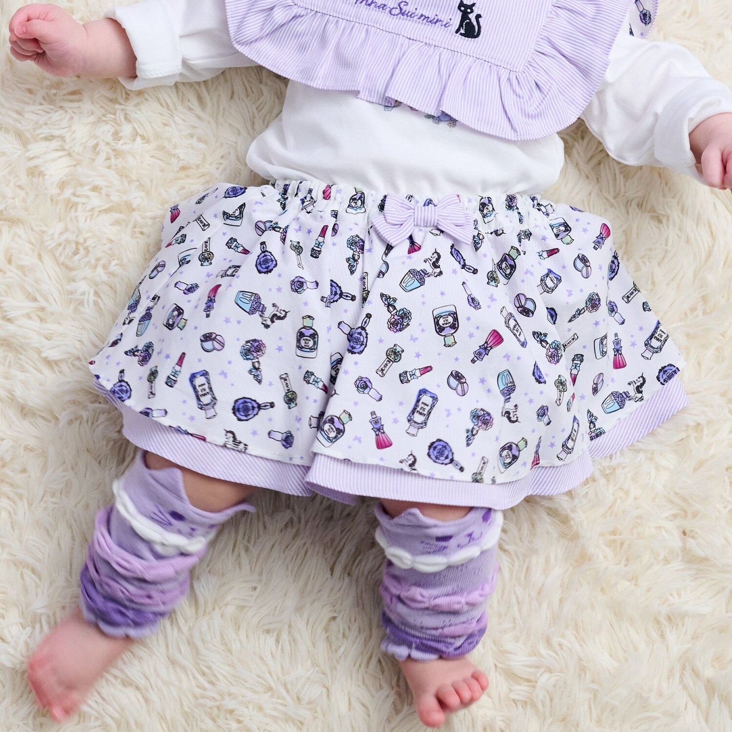 総柄スカートつきカバーパンツ