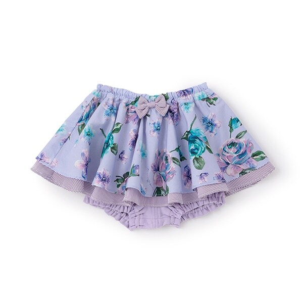 総柄スカートつきカバーパンツ