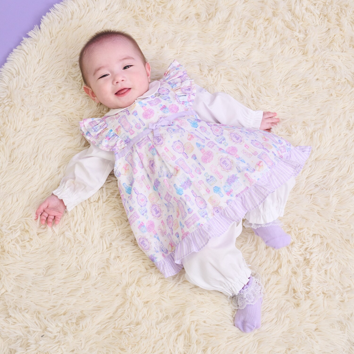 長く着られる総柄チュニック＋2WAYオール