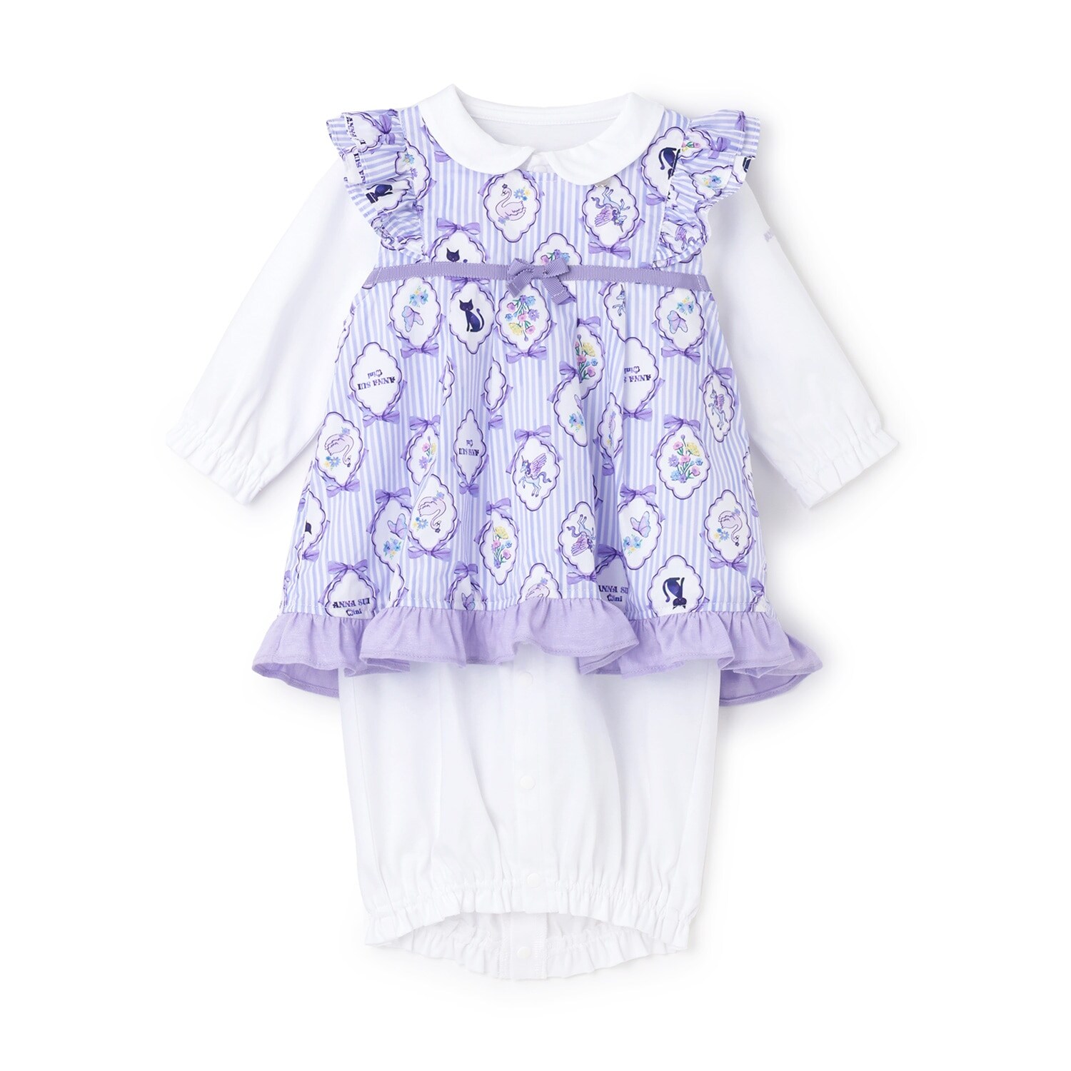 長く着られる総柄チュニック＋2WAYオール