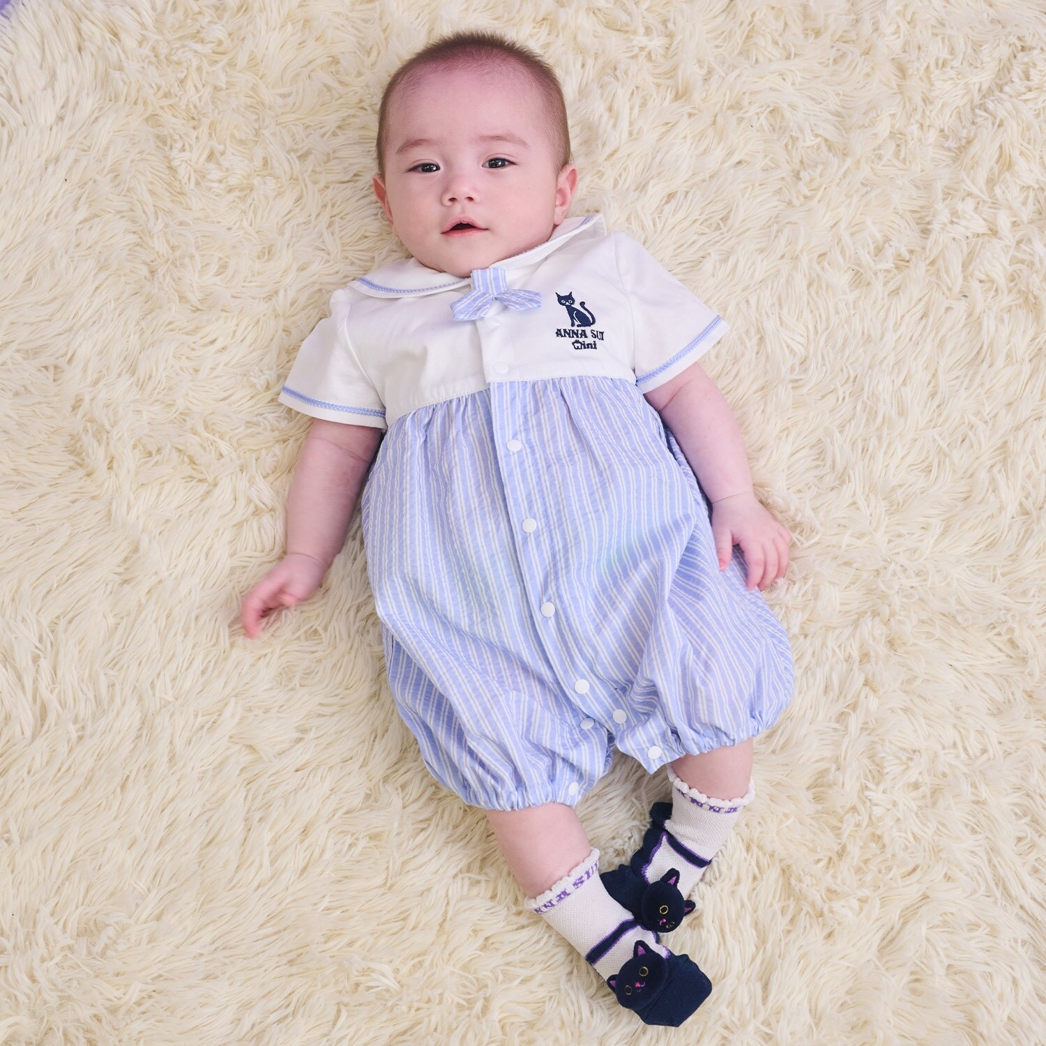 ネコセーラーカラーカバーオール