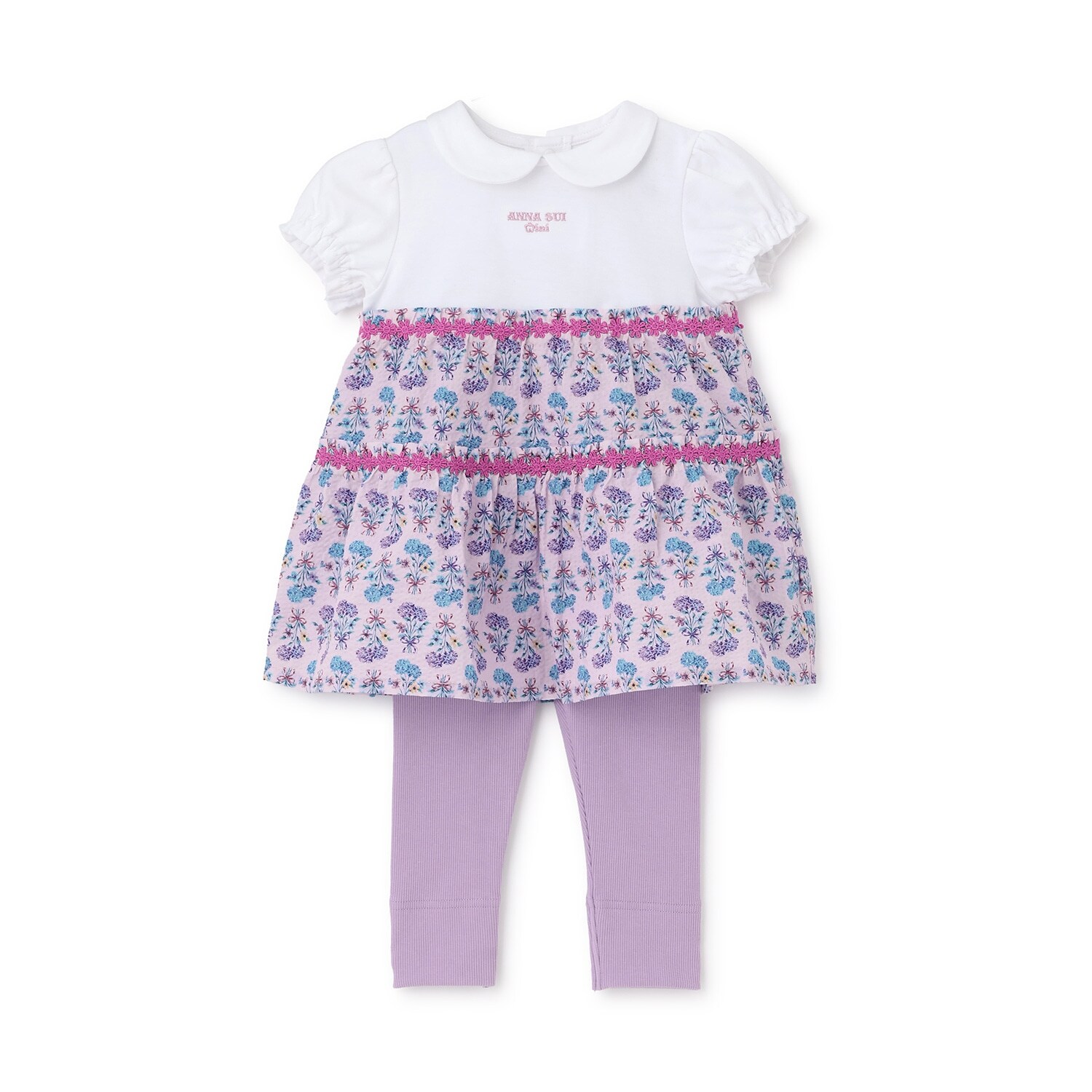 ブーケ花柄チュニック＋スパッツ