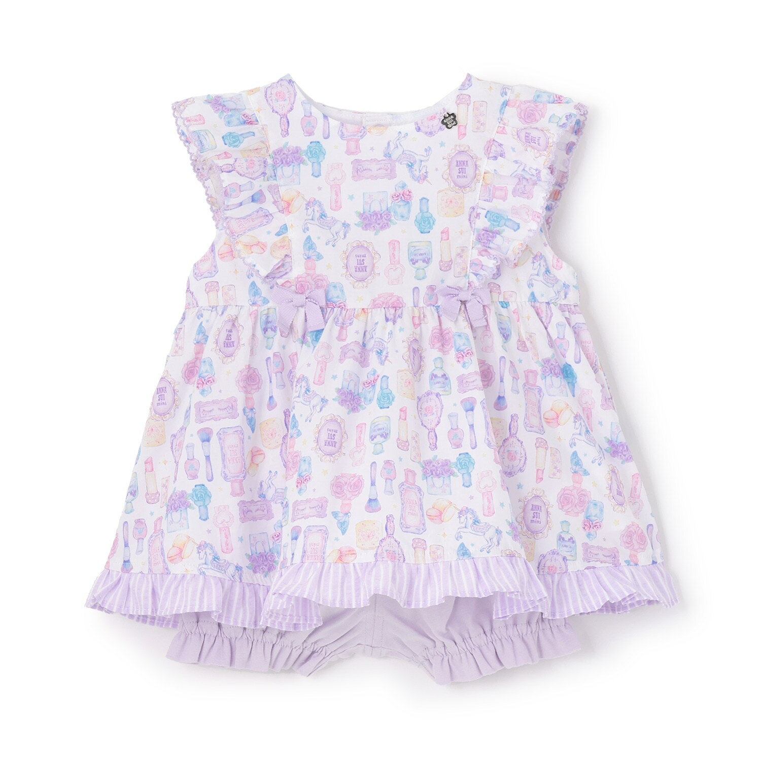 総柄チュニック＋カバーパンツ