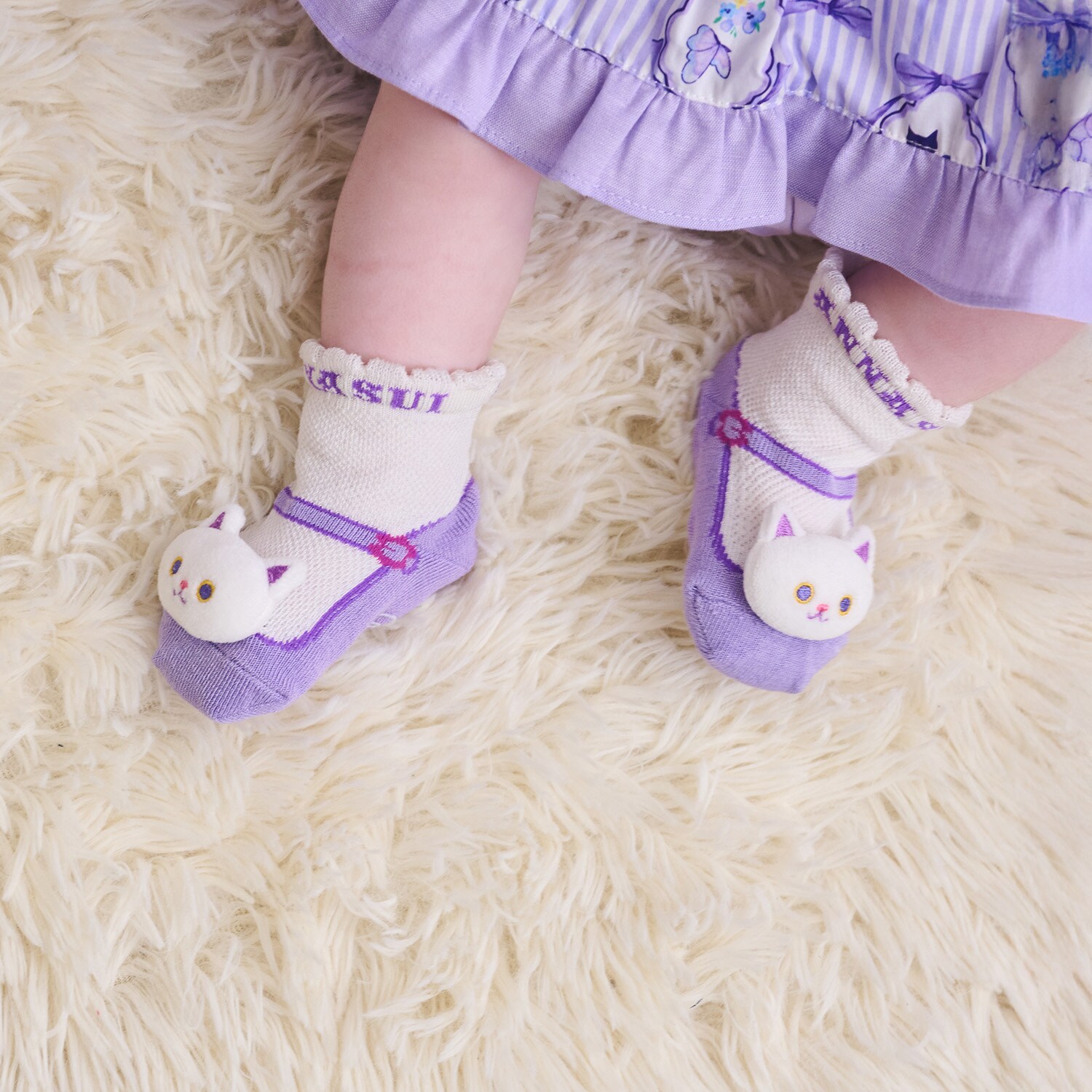 ネコマスコットクルーソックス