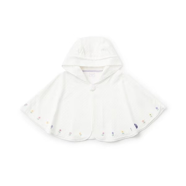 (R)ネコ耳刺繍ケープ【日本製】