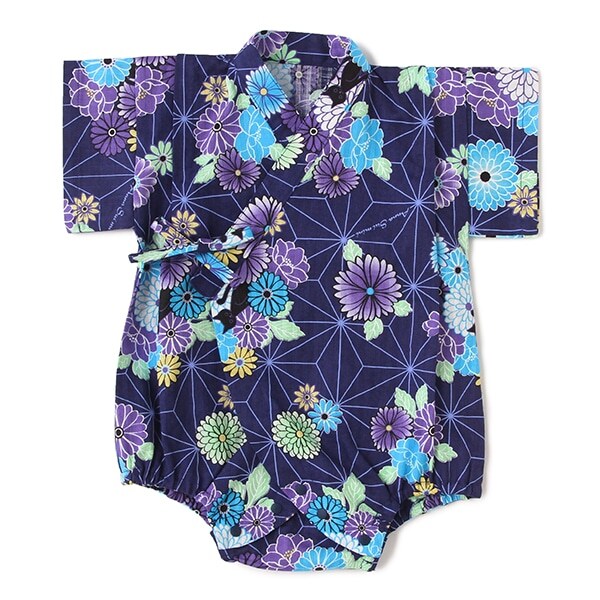 麻の葉柄甚平オール