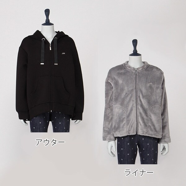 袖チョウ刺しゅう3WAYブルゾン