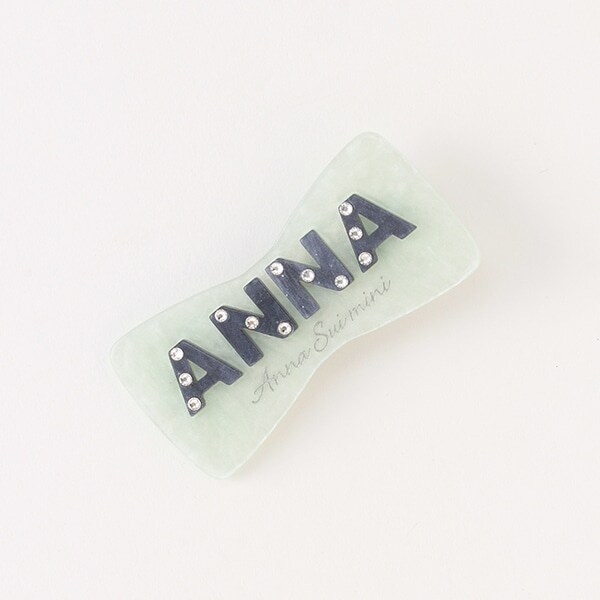 アクリルロゴリボンヘアクリップ【日本製】