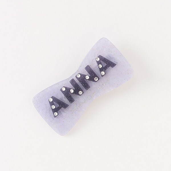 アクリルロゴリボンヘアクリップ【日本製】