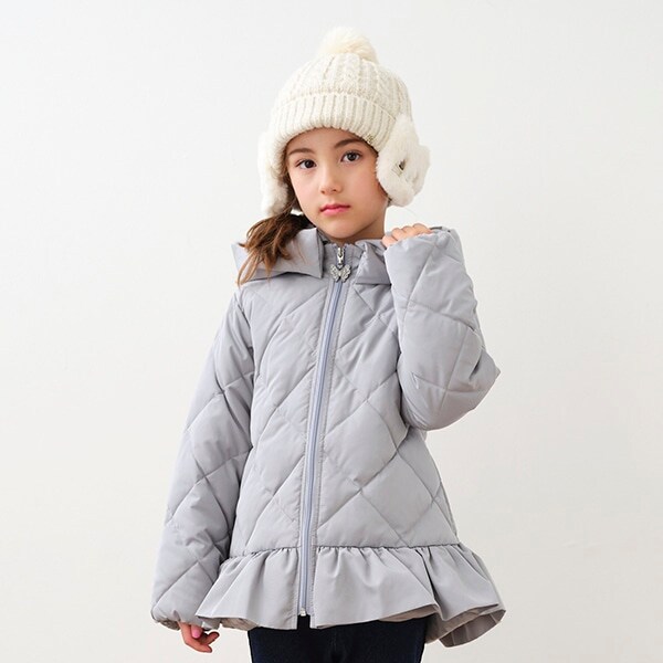 ミドル丈ペプラムダウン