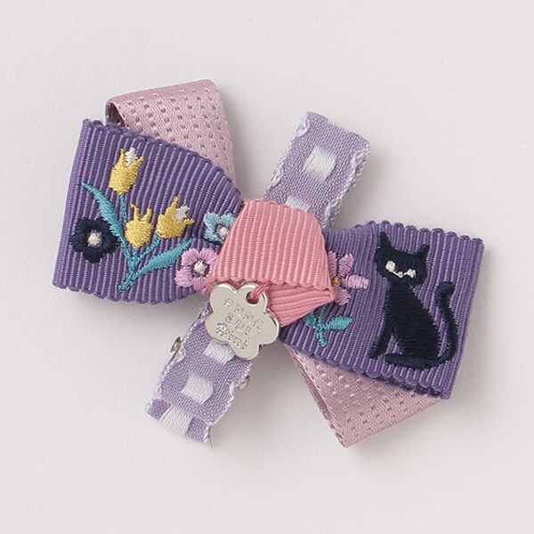 ネコ刺しゅうクリップ【日本製】