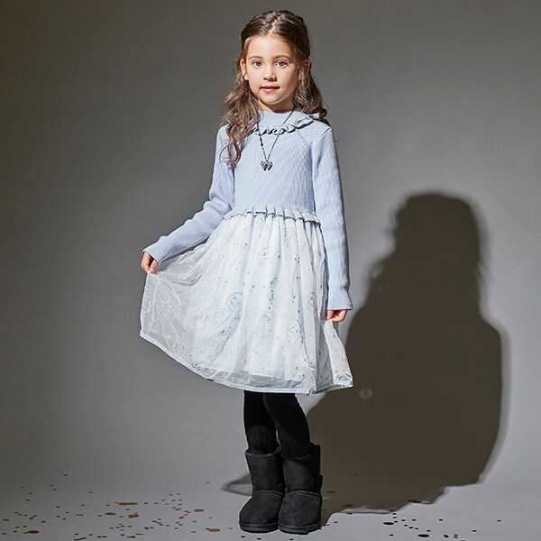 ニットドッキングスワンチュールワンピース