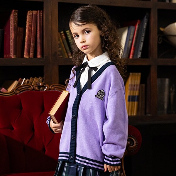 カレッジニットカーディガン