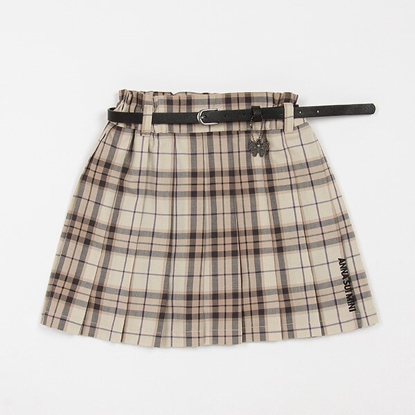 ベルトつきプリーツスカパン