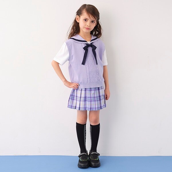 ベルトつきプリーツスカパン