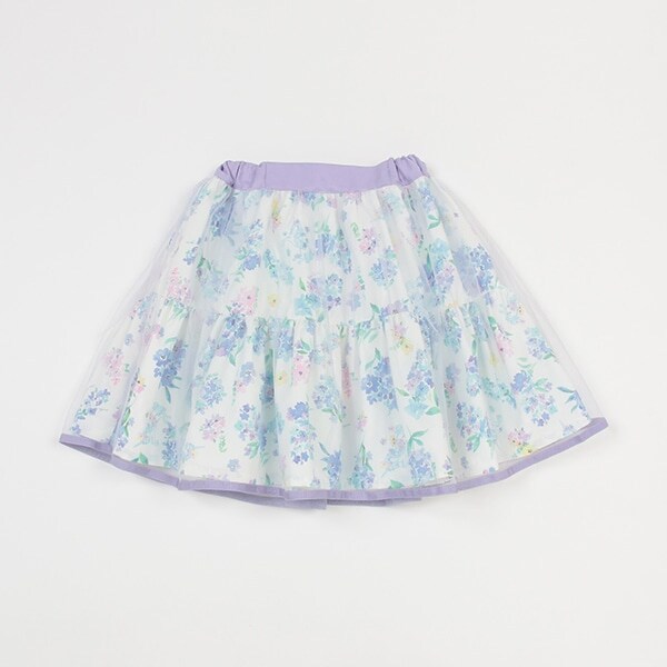 ユニコーン花柄チュールスカート