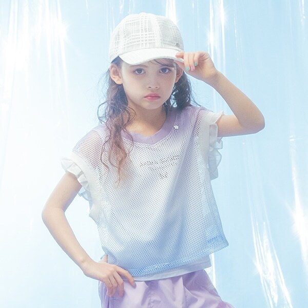 メッシュグラデーション半袖Tシャツ+タンクトップ