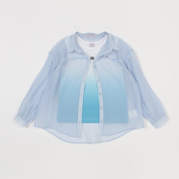 長袖シアーシャツ+タンクトップ